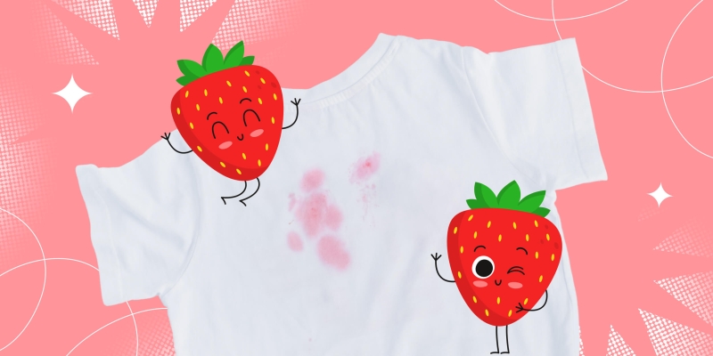 Чем отстирать клубнику с одежды